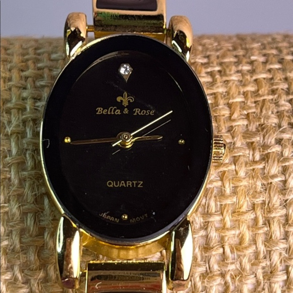 Bella & Rose Gold and Black Quartz Watch Not tested